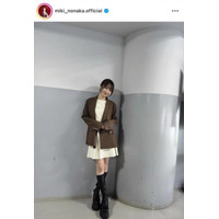 モー娘。野中美希、ほっそり美脚際立つブラウンコーデに反響「世界で一番可愛い」「スタイルいい」