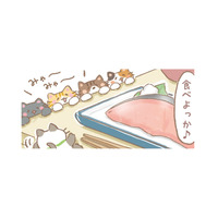 「食べよっか」自炊ご飯もこれからは猫ちゃんといっしょ。しかもメニューは好物の魚！【あなたとくらし隊！ちびっ福 #９】