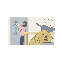 ごはんより安否確認？食事そっちのけで様子を見にくる愛犬がカワイイ【おさんぽですし！　おしゃべり犬とイライラ猫の日記 #10】