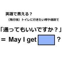 英語で「通ってもいいですか？」は何て言う？