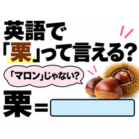 英語で「栗」は「マロン」じゃない？正解は意外なコレでした