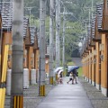 熊本県人吉市の仮設住宅＝7月