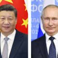 中国の習近平国家主席（左）、ロシアのプーチン大統領