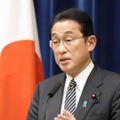 臨時国会閉会を受け記者会見する岸田首相＝21日午後、首相官邸