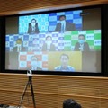 新型コロナ対策について議論した全国知事会のオンライン会合＝27日午後、東京都内
