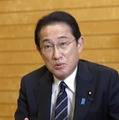 共同通信社の単独インタビューに答える岸田首相＝28日午後、首相官邸