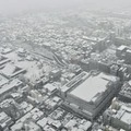 古都の街並みに大雪、白一面 画像