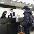 スターフライヤーが昨年12月に実施したペットの機内同伴サービスの実証実験＝北九州空港