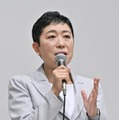 今年夏の参院選への立候補を表明する、立憲民主党の辻元清美前副代表＝31日午前、大阪府高槻市