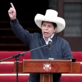 ペルーのカスティジョ大統領＝2021年11月（AP＝共同）