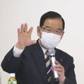 東京都内の会合に出席した共産党の志位委員長＝5日午後
