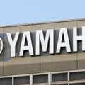 ヤマハ本社のロゴ＝2020年3月、浜松市