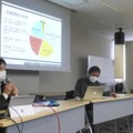 広島の差別実態を報告する「共生フォーラムひろしま」の笹川俊春理事（中央）ら＝12日午後、広島市