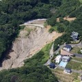 静岡県熱海市で発生した大規模土石流の起点＝2021年8月