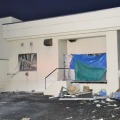 2015年9月、爆発があった青森県黒石市立六郷小学校の調理室付近