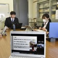 オンラインで開かれた地理科学学会で研究成果を発表する広島大の学生ら＝21日、広島県東広島市
