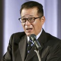 3月、日本維新の会の党大会であいさつする松井一郎代表＝大阪市内のホテル