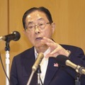 東根市長選に7選を目指して出馬表明する土田正剛市長＝30日午後、山形県東根市