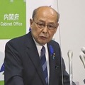 閣議後、記者会見する二之湯国家公安委員長＝12日午前、内閣府