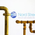 天然ガスのパイプライン「ノルドストリーム」のロゴ＝18日（ロイター＝共同）