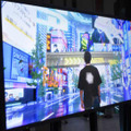 メタバースの技術を活用した大日本印刷の展示＝27日、東京都港区