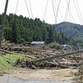 土砂災害に見舞われた新潟県村上市の小岩内地区＝5日午前