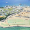 沖縄県名護市の辺野古沿岸部＝16日（共同通信社機から）