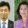 西村康稔経産相、米国のレモンド商務長官（AP＝共同）