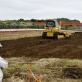 成田国際空港会社が着手した東関東自動車道の移設工事現場＝19日午前、千葉県成田市