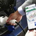パナソニックが始める電気自動車充電機器のシェアリングサービスで、充電機器の場所が表示されるアプリの画面