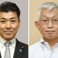 立憲民主党の泉健太代表（左）、兵庫県明石市の泉房穂市長