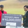 賞金4000万円を獲得した石川遼　ランキングトップ10に浮上した（撮影：上山敬太)