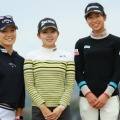 どさん娘3人衆でのラウンドとなった（左から藤田光里、山田彩歩、吉本ここね）（撮影：福田文平)