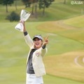 11年ぶりVの金田久美子も少ないチャンスをものにしシード返り咲きを果たした（撮影：米山聡明)