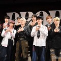 4TH SINGLE「DROP That」発売記念プレミアムイベントに登場したINI（後列左から）高塚大夢、佐野雄大、許豊凡、池崎理人、尾崎匠海、松田迅（前列左から）藤牧京介、後藤威尊、西洸人、田島将吾、木村柾哉（C）モデルプレス
