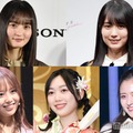 （左上から時計回りに）遠藤さくら、賀喜遥香、金川紗耶、北川悠理、佐藤璃果