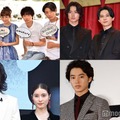 山崎賢人／（左から時計回り）三浦翔平、桐谷美玲、野村周平／吉沢亮、橋本環奈／二階堂ふみ／土屋太鳳（C）モデルプレス