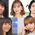 （上段左から時計回り）羽生結弦、藤田ニコル、稲葉友、吉川ちか、宮崎由加 （C）モデルプレス