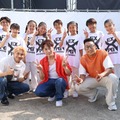 （前列左から）小森隼、EXILE TETSUYA、関口メンディー（C）EXILE TETSUYA presents オリジナルダンスワークショップショー「EXILE TETSUYA with EXPG」