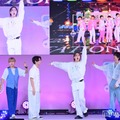 小島健のエド・はるみギャグにツッコむ長尾謙杜と道枝駿佑、驚きを隠せない正門良規（C）モデルプレス