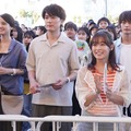 （左から）山崎紘菜、間宮祥太朗、森七菜、神尾楓珠（C）フジテレビ