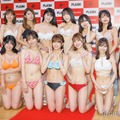 （後列左から）北島萌加、本間ミサ、佐伯桃子、白石時、つぶらあい、りん、織田いちか、成瀬結愛（前列左から）永野蘭、朝野ナツ、宮川みやび、磯貝花音、由利美桜、遠藤まめ、三葉ゆあ（C）モデルプレス