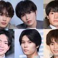 モデルプレス読者が選ぶ“23年夏ドラマ版・胸キュン男子”トップ10にランクインした（左上から時計回りに）草川拓弥、西垣匠、赤楚衛二、鈴鹿央士、萩原利久、松下洸平（C）モデルプレス