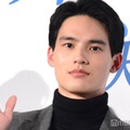 映画『あの花が咲く丘で、君とまた出会えたら。』の初日舞台挨拶に登壇した水上恒司（C）モデルプレス
