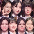 『PRODUCE 101 JAPAN THE GIRLS』第3回順位発表式でデビュー圏内だった（上段左から）石井蘭、櫻井美羽、笠原桃奈、村上璃杏、高見文寧（下段左から）飯田栞月、加藤心、海老原鼓、佐々木心菜、会田凛、清水恵子（C）モデルプレス