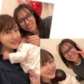 安めぐみ、生後2ヶ月の次女＆倉本清子とのほっこり3SHOT公開「次女は基本的にすやすや寝ていました笑」 画像