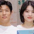 「キリン 生茶 大ヒット御礼発表会」に出席した鈴木亮平、出口夏希（C）モデルプレス
