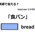 英語で「食パン」はなんて言う？ 画像