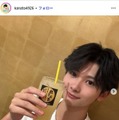 ダウンパーマかける前の河村叶翔／Instagramより