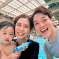 おばたのお兄さん、山崎アナ＆1歳息子と“ハワイアンズ”を満喫！フラガールにも感動「本当に素晴らしかった」 画像